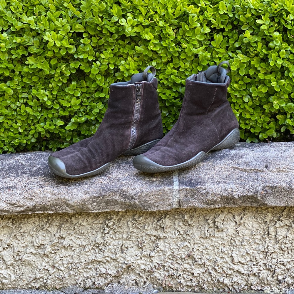 Prada Brown Suede Ankle Zip boots- 38.5 (8.5)